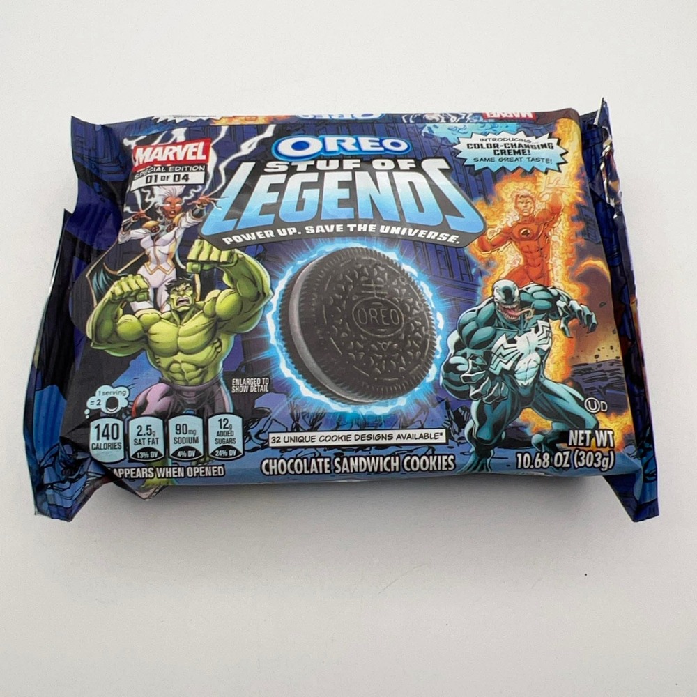 Marvel Oreo Special Edition Stuf of Legends Cookies 10.68oz Hulk Venom‎ Storm